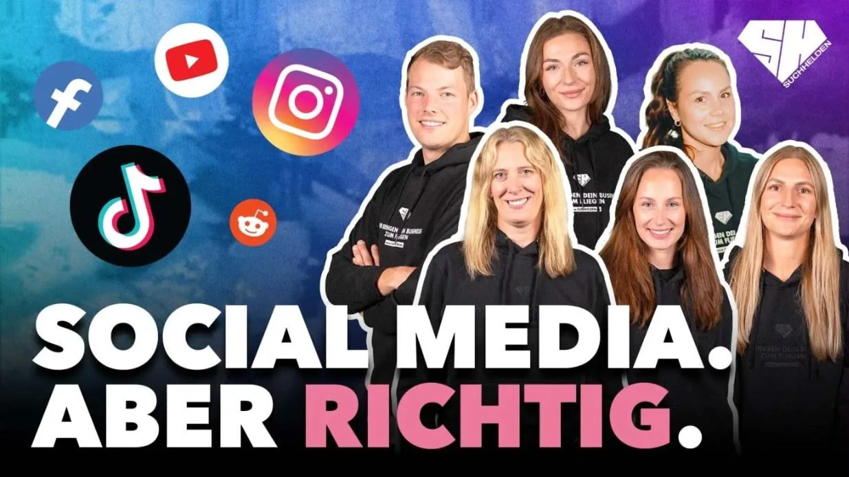 Das Social-Media-Team der Suchhelden – Video: Social Media. Aber richtig. Das Social-Media-Team der Suchhelden – Video: Social Media. Aber richtig.