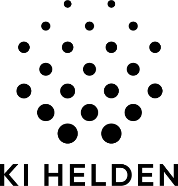 Schwarzes Logo von den KI-Helden