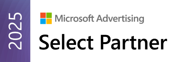 Logo von Microsoft Advertising "Selected Partner 2025"