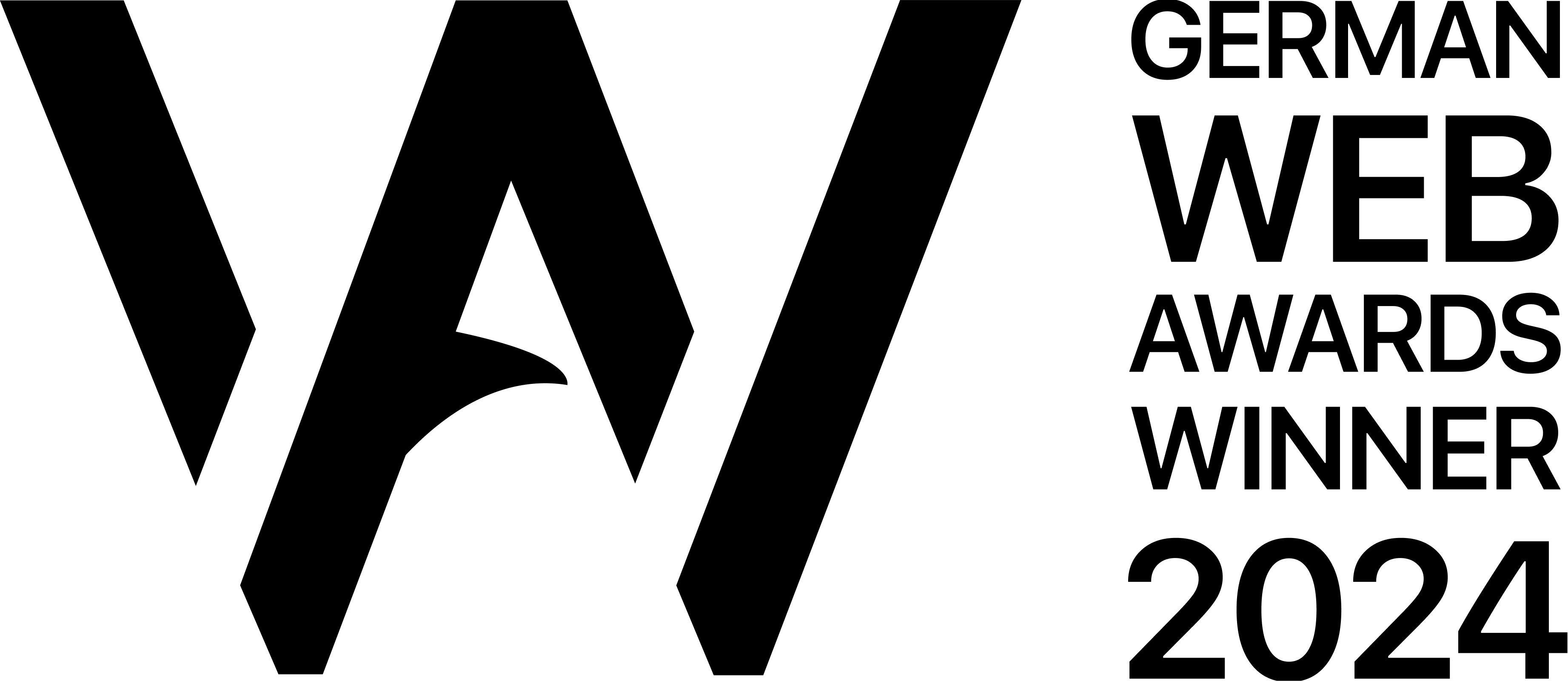 Logo von "German Web Awards Winner 2024"